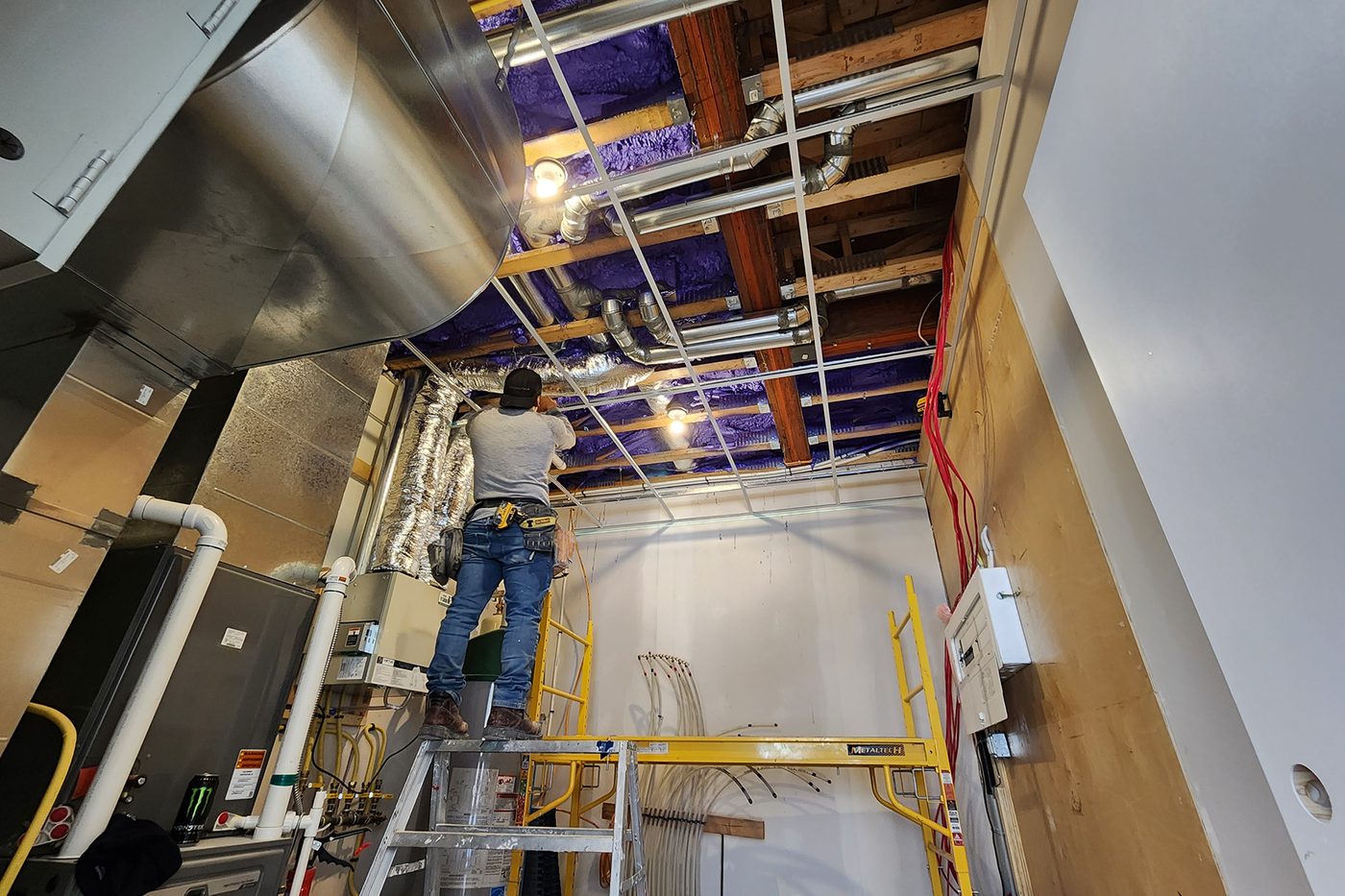 Drywall project in progress